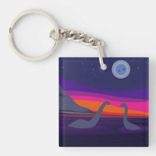 Jurassic Sunset Keychain