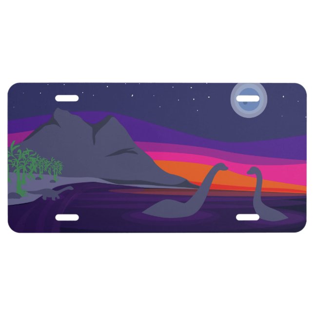 Jurassic Sunset License Plate (Front)