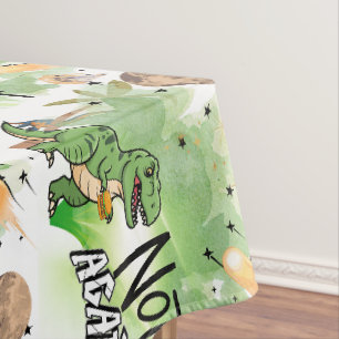 Jurassic-Themed Dinosaurs 'Not Again' Funny Kids  Tablecloth