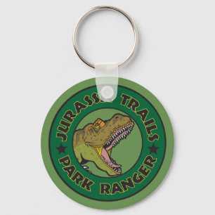Jurassic Trails Park Ranger Keychain