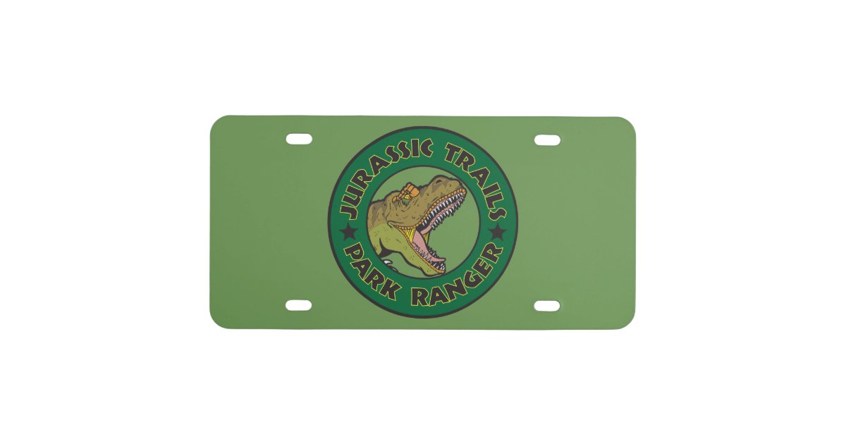 Jurassic Trails Park Ranger License Plate | Zazzle