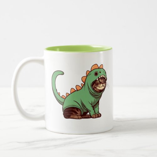 Jurassic Whiskers Two_Tone Coffee Mug