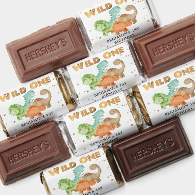 Jurassic Wild One Dinosaurs 1st Birthday Hershey's Miniatures (Assorted)