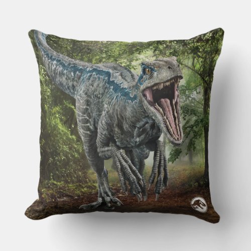 Jurassic World  Blue _ Natures Got Teeth Throw Pillow