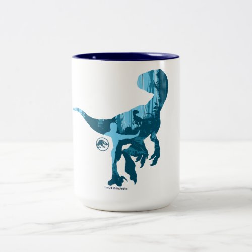 Jurassic World  Blue T_Rex Two_Tone Coffee Mug