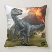 Jurassic World | Blue Throw Pillow