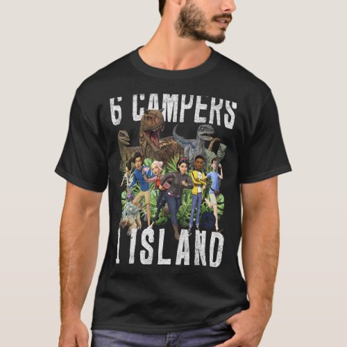 Jurassic World Camp Cretaceous 6 Campers 1 Island T_Shirt