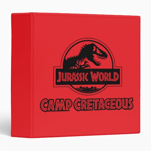 Jurassic World Camp Cretaceous Black Logo 3 Ring Binder