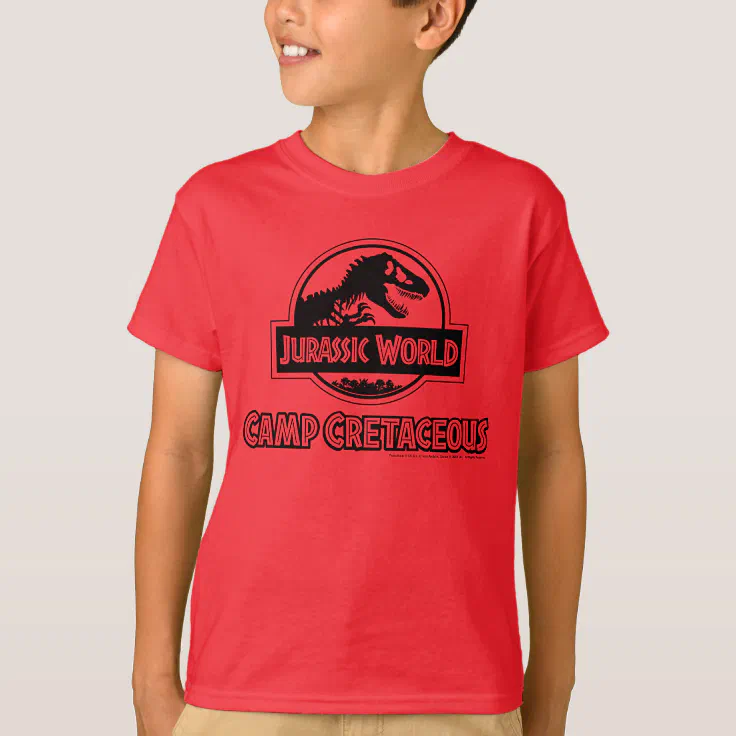 Jurassic World Camp Cretaceous Black Logo T-Shirt | Zazzle