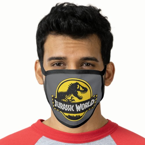 Jurassic World  Caution Style Logo Face Mask