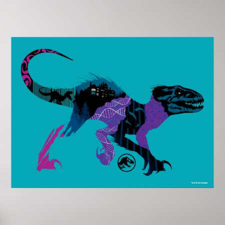 Jurassic World | Colorful Indoraptor Poster