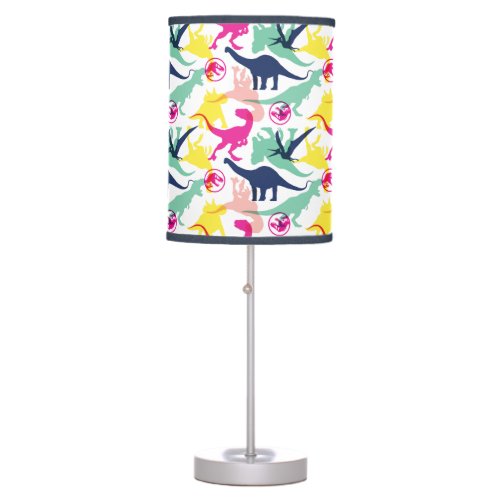 Jurassic World  Colorful Silhouette Pattern Table Lamp