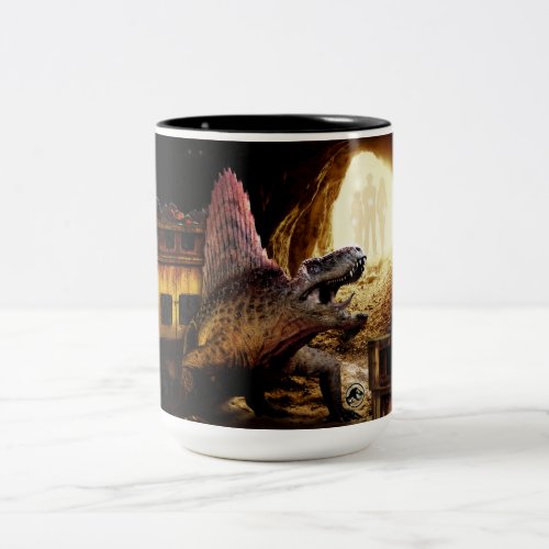 Jurassic World  Dimetrodon in Amber Mine Two_Tone Coffee Mug