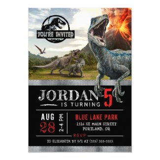 Jurassic World | Dinosaur Birthday Invitation