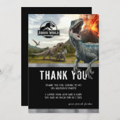 Jurassic World | Dinosaur Birthday Thank You Invitation (Front/Back)