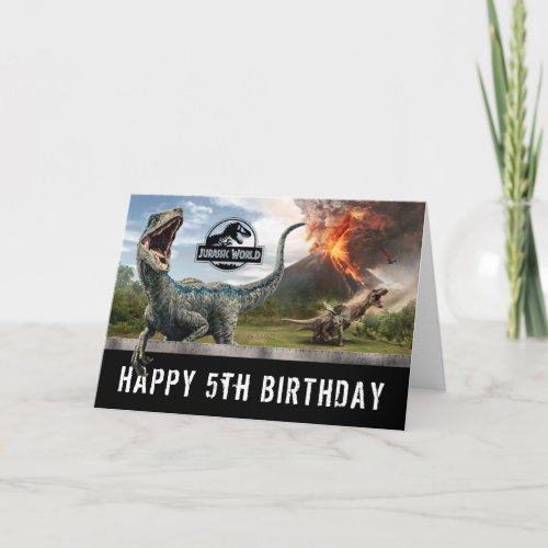 Jurassic World  Dinosaur Happy Birthday Card