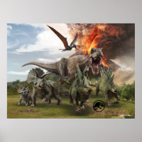 Jurassic World Dinosaur Herd Poster