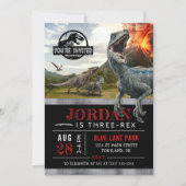 Jurassic World | Dinosaur Three-Rex Birthday Invitation (Front)