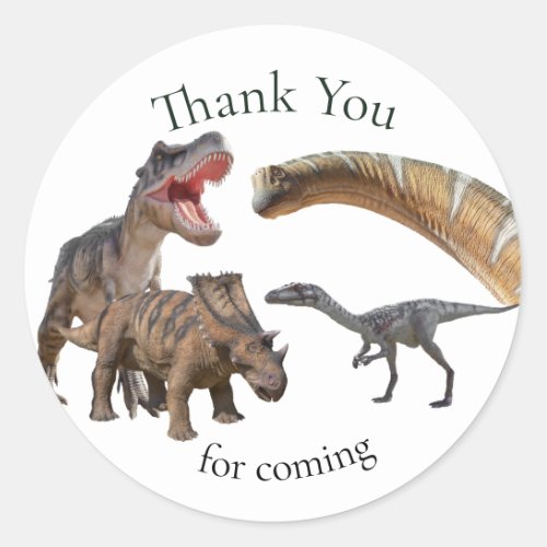 Jurassic World Dinosaurs Classic Round Sticker