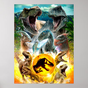 Jurassic World   Dinosaurs & Logo Composition Poster