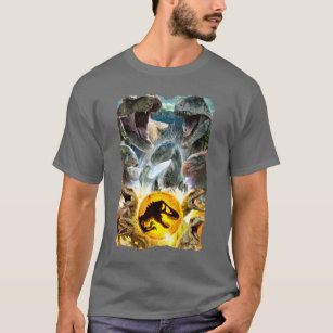 Jurassic World   Dinosaurs & Logo Composition T-Shirt