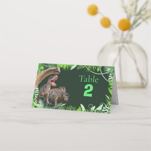 Jurassic World Dinosaurs Table Number Place Card
