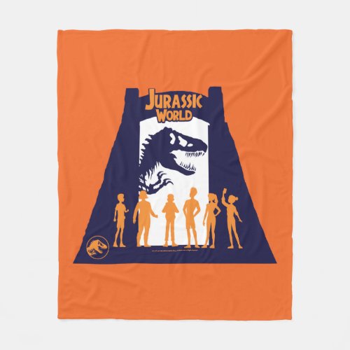Jurassic World Gates  Campers Silhouette Fleece Blanket