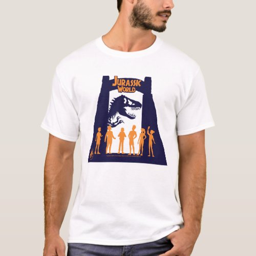 Jurassic World Gates  Campers Silhouette T_Shirt