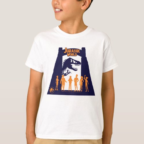 Jurassic World Gates  Campers Silhouette T_Shirt