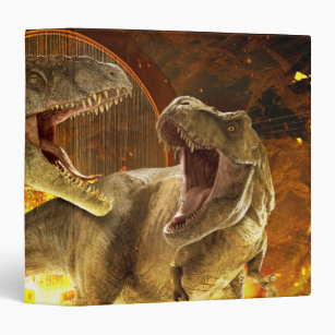 Jurassic World   Giganotosaurus & T-Rex in Fire 3 Ring Binder