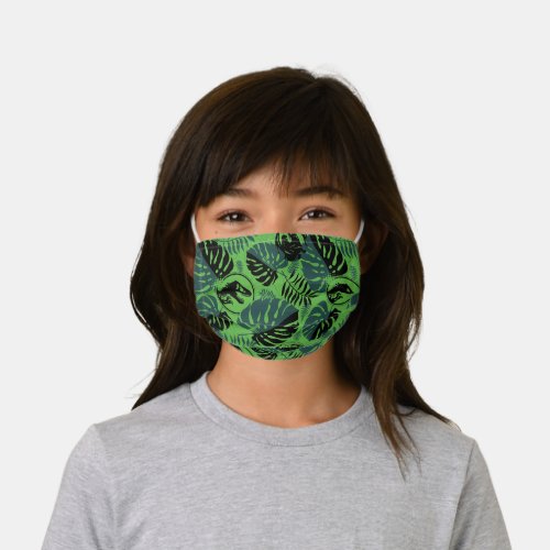 Jurassic World  Green  Black Jungle Pattern Kids Cloth Face Mask