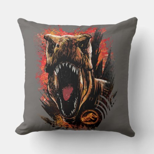 Jurassic World  Instinct to Hunt Throw Pillow