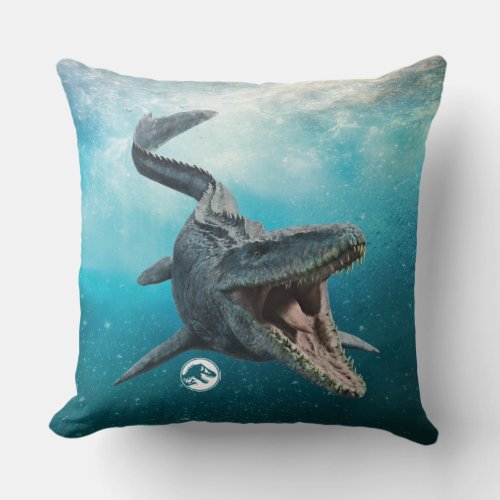 Jurassic World  Mosasaurus Throw Pillow