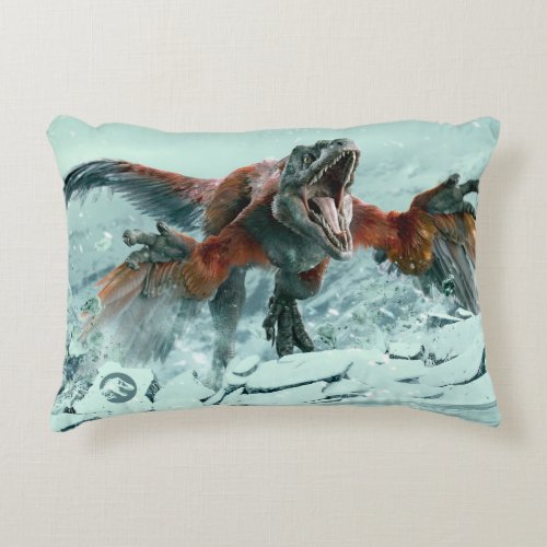 Jurassic World  Pyroraptor Running Graphic Accent Pillow