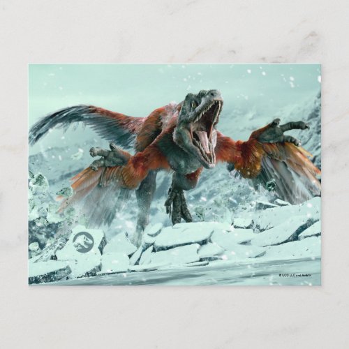 Jurassic World  Pyroraptor Running Graphic Postcard