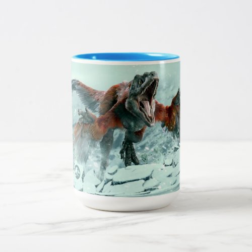 Jurassic World  Pyroraptor Running Graphic Two_Tone Coffee Mug