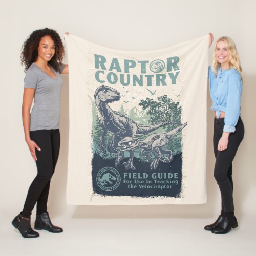 Jurassic World  Raptor Country Field Guide Fleece Blanket