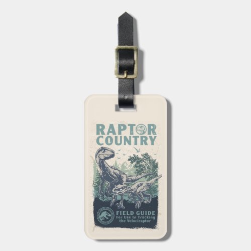 Jurassic World  Raptor Country Field Guide Luggage Tag