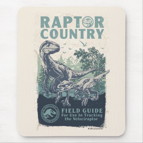 Jurassic World  Raptor Country Field Guide Mouse Pad