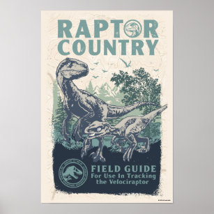 Jurassic World   Raptor Country Field Guide Poster