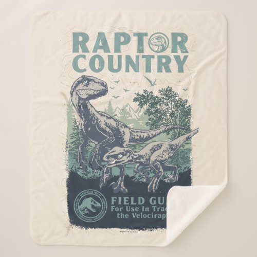 Jurassic World  Raptor Country Field Guide Sherpa Blanket