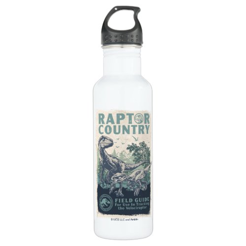 Jurassic World  Raptor Country Field Guide Stainless Steel Water Bottle