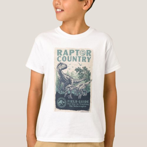 Jurassic World  Raptor Country Field Guide T_Shirt