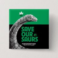 Jurassic World | Save Our Saurs Button