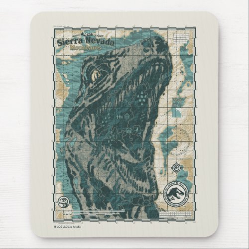 Jurassic World  Sierra Nevada Raptor Country Map Mouse Pad