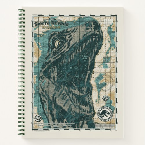Jurassic World  Sierra Nevada Raptor Country Map Notebook