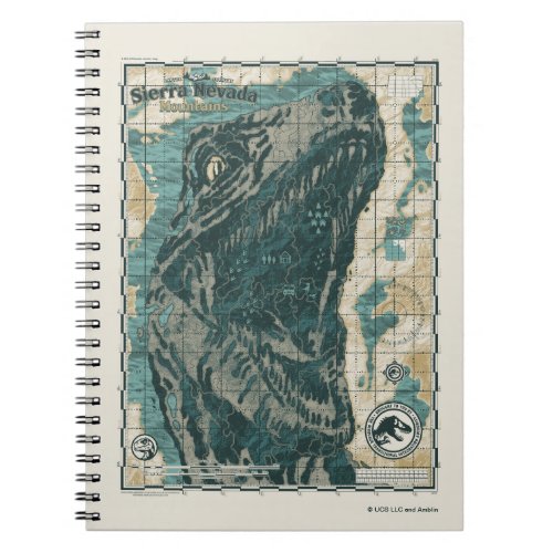 Jurassic World  Sierra Nevada Raptor Country Map Notebook