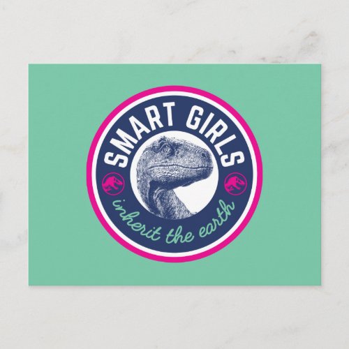 Jurassic World  Smart Girls Inherit the Earth Postcard