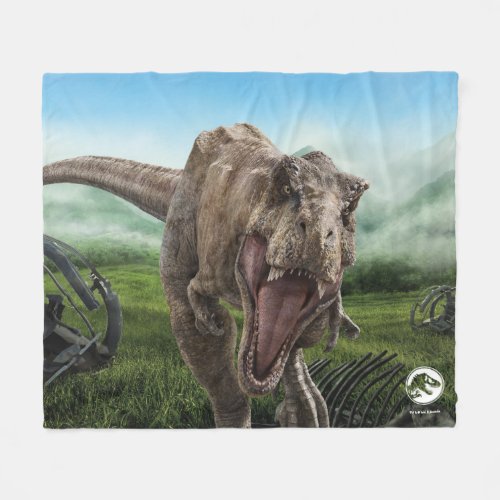 Jurassic World  T Rex _ Instinct to Hunt Fleece Blanket