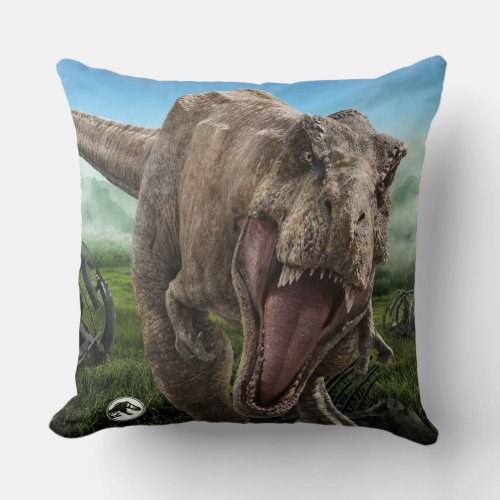 Jurassic World  T Rex _ Instinct to Hunt Throw Pillow